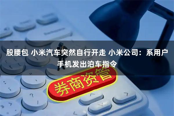 股腰包 小米汽车突然自行开走 小米公司:系用户手机发出泊车指令